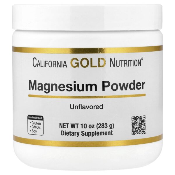California Gold Nutrition - Bebida de Magnésio em Pó Sem Sabor 283 g