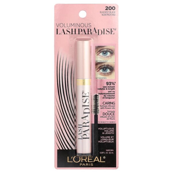 L'Oréal - Voluminous Máscara de Cílios Lash Paradise 200 Preto Profundo 8 ml