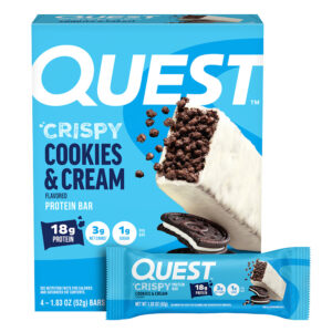 Quest Nutrition - Barra de Proteína Cookies Crocantes e Creme 4 Barras 52 g Cada
