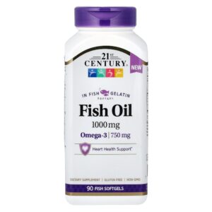21st Century - Ômega-90 de Óleo de Peixe 1.000 mg 90 Cápsulas Softgel de Peixe