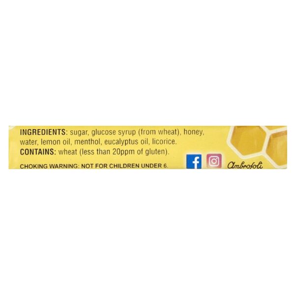 Honees - Pastilhas de Mel Limão Mentol e Eucalipto 45 g