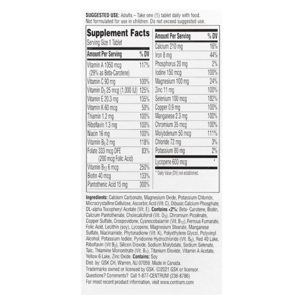 Centrum - Multivitamínico para Homens 65 Comprimidos