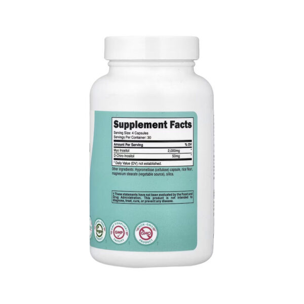 Myo e D-Chiro Inositol 120 Cápsulas - Nutricost