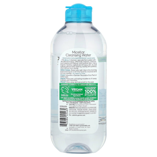 Garnier - SkinActive Água Micelar Desintoxicante Todos os Tipos de Pele Até mesmo Peles Sensíveis 400 ml
