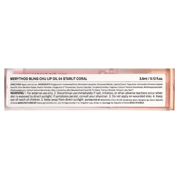 Merythod - Óleo Labial Bling Chu 04 Starlit Coral 3 5 ml