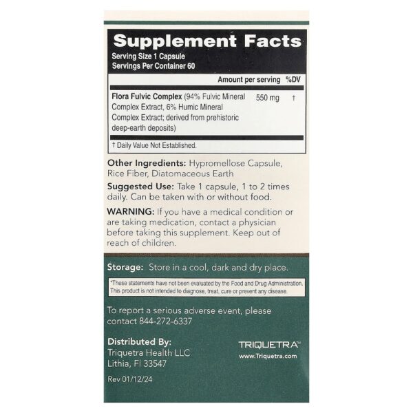 23-35.jpg Triquetra Health - Flora Fulvic Complexo Mineral de Extrato Fúlvico + Húmico 550 mg 60 Cápsulas