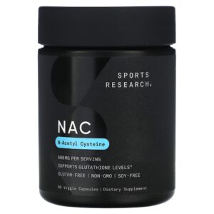 Sports Research - NAC N-Acetil-Cisteína 600 mg 90 Cápsulas Vegetais