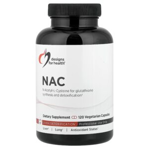 Designs For Health - NAC 120 Cápsulas (900 mg por Cápsula)