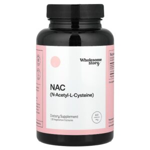 Wholesome Story - NAC 120 Cápsulas Vegetarianas (600 mg por Cápsula)