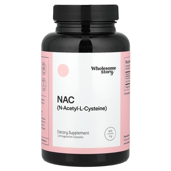 24-158.jpg Wholesome Story - NAC 120 Cápsulas Vegetarianas (600 mg por Cápsula)
