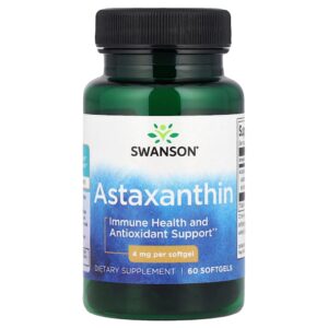 Swanson Vitamins - Astaxantina 4 mg 60 Cápsulas Softgel