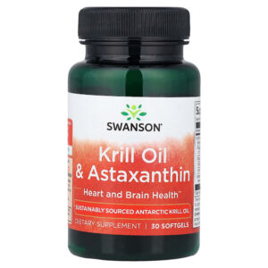 Swanson Vitamins - Óleo de Krill e Astaxantina 30 Cápsulas Softgel