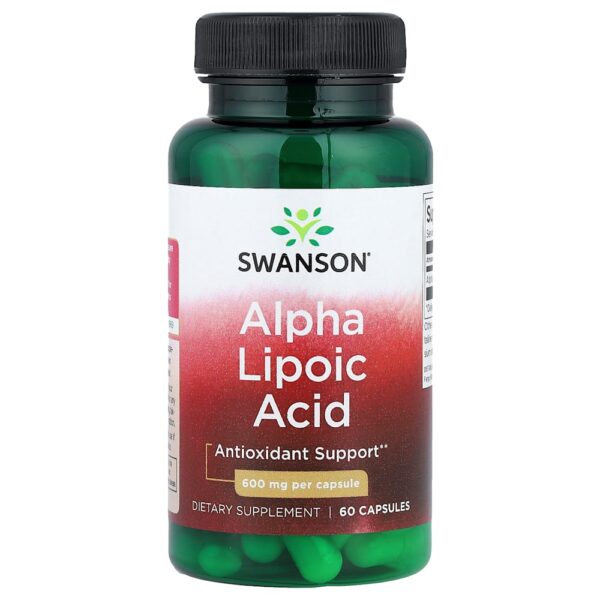 24-216.jpg Swanson Vitamins - Ácido Alfa-Lipoico 600 mg 60 Cápsulas