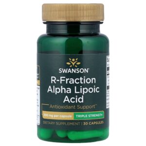 Swanson Vitamins - Ácido Tióctico R-Fraction Potência Tripla 300 mg 30 Cápsulas