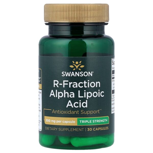 Swanson Vitamins - Ácido Tióctico R-Fraction Potência Tripla 300 mg 30 Cápsulas