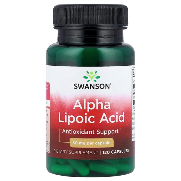 24-224.jpg Swanson Vitamins - Ácido Tióctico 50 mg 120 Cápsulas