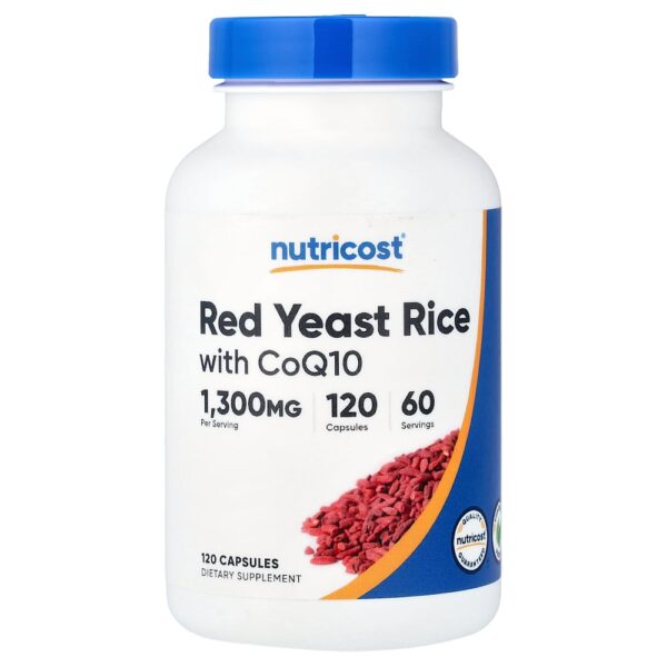 Nutricost - Levedura de Arroz Vermelho com CoQ10 120 Cápsulas