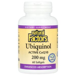 Natural Factors - Ubiquinol 200 mg 60 Cápsulas Softgel