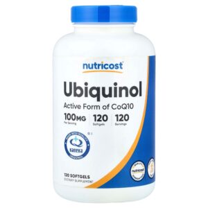24-248.jpg Nutricost - Ubiquinol 100 mg 120 Cápsulas Softgel