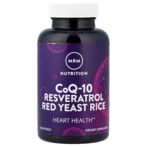 24-251.jpg MRM Nutrition - CoQ-10 Resveratrol Levedura de Arroz Vermelho 60 Cápsulas Softgel