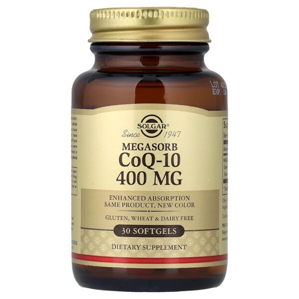 Solgar - Megasorb CoQ-10 400 mg 30 Cápsulas Softgel