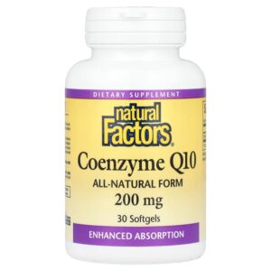 Natural Factors - Coenzima Q10 200 mg 30 Cápsulas Softgel