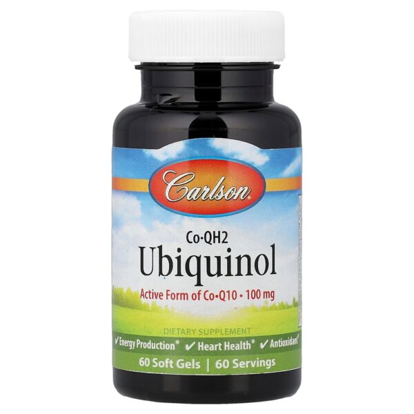 24-263.jpg Carlson - Co-QH2 Ubiquinol 100 mg 60 Cápsulas Softgel