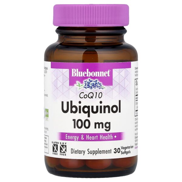 Bluebonnet Nutrition - Ubiquinol CoQ10 100 mg 30 Cápsulas Softgel Vegetarianas