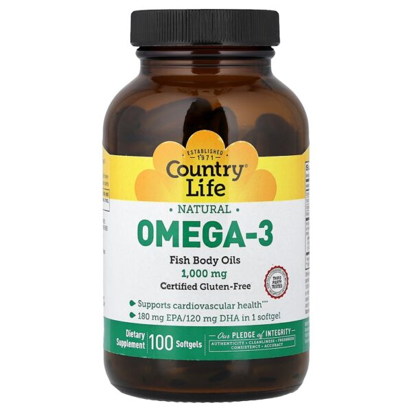 Country Life - CoQ10 Vegana 100 mg 60 Cápsulas Softgel Veganas