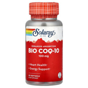 Solaray - Bio COQ-10 Melhor Absorção 60 Cápsulas Softgel