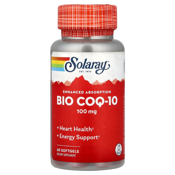 Solaray - Bio COQ-10 Melhor Absorção 60 Cápsulas Softgel