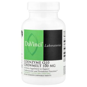 DaVinci Laboratories - Coenzima Q10 Mastigável 100 mg 60 Comprimidos Mastigáveis Easy Dissolve