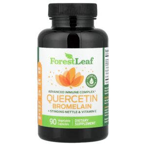 24-297.jpg Forest Leaf - Quercetina Bromelaína + Urtiga e Vitamina C 90 Cápsulas Vegetais