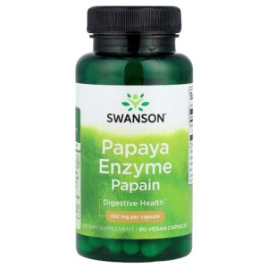 Swanson Vitamins - Mamão e Enzimas Papaína 100 mg 90 Cápsulas Veganas
