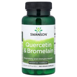 Swanson Vitamins - Quercetina e Bromelaína 100 Cápsulas Veganas