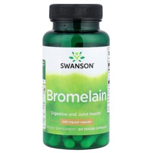 Swanson Vitamins - Bromelina 60 Cápsulas Vegetais (500 mg por Cápsula)