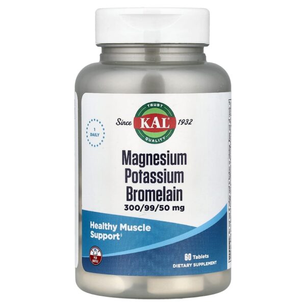 KAL - Magnésio e Potássio Bromelaína 60 Comprimidos