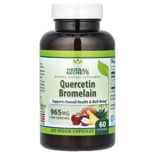 Herbal Secrets - Quercetina e Bromelaína 120 Cápsulas Vegetais