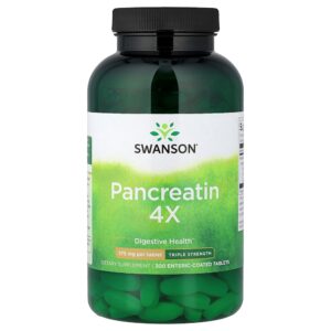 Swanson Vitamins - Pancreatin 4X 375 mg 300 Comprimidos com Revestimento Entérico