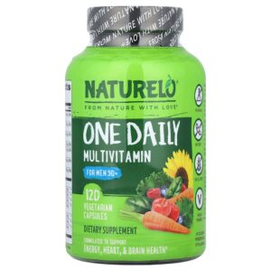 NATURELO - Um Multivitamínico Diário para Homens com Mais de 50 Anos 120 Cápsulas Vegetarianas