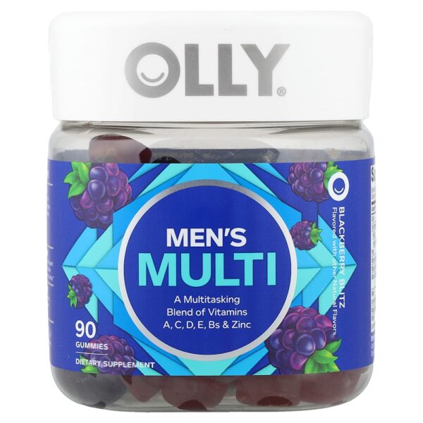 OLLY - Multivitamínico em Gomas para Homens Sabor Amora 90 Gomas