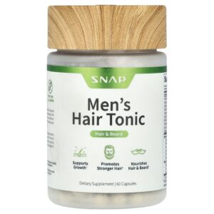 Snap Supplements - Tônico Capilar Masculino Cabelo e Barba 60 Cápsulas