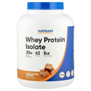 24-394.jpg Nutricost - Isolado de Proteína Whey Caramelo Salgado 2,27 kg