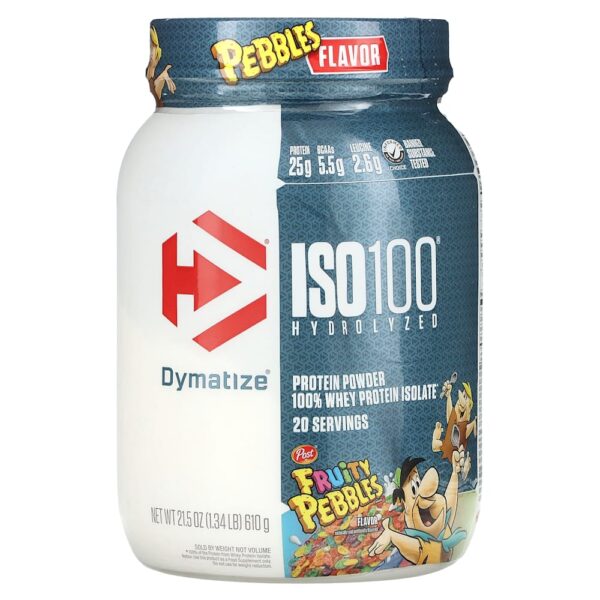 Dymatize - ISO100 Hidrolisado 100% de Isolado de Proteína Whey Pedrinhas Frutadas 610 g
