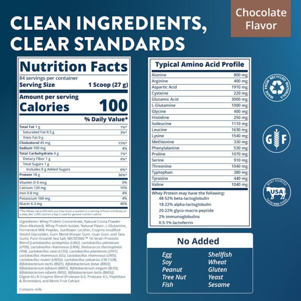 MRM Nutrition - Proteína Whey 2 Bilhões de Probióticos Chocolate 2.270 g