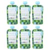 BabyLife Organics - Alimentos para Bebês Acima de 6 Meses Espinafre Maçã Pera e Mirtilo 6 Sachês 99 g Cada