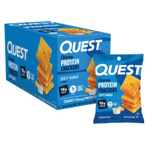 25-16.jpg Quest Nutrition - Biscoitos Proteicos de Queijo Sabor Rancho Picante 6 Sacos 45 g Cada