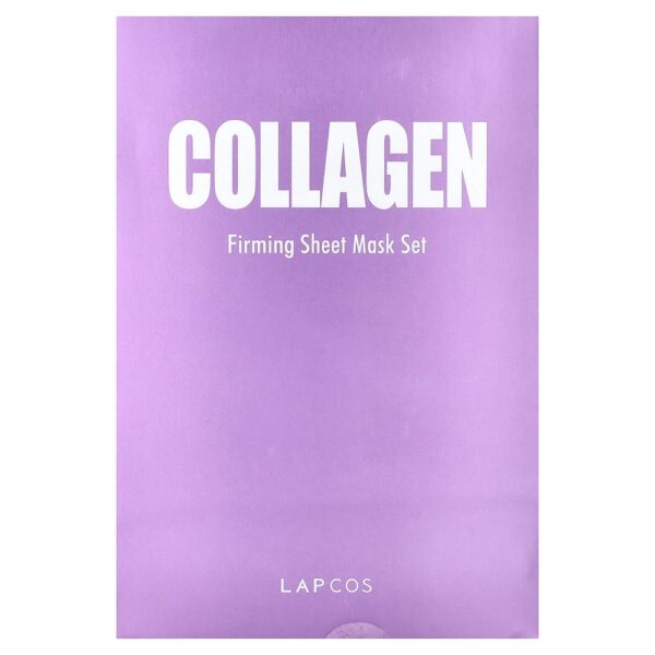 Lapcos - Conjunto de Máscaras de Beleza Firmadoras de Colágeno 5 Folhas 25 ml Cada