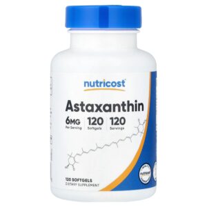 Nutricost - Astaxantina 6 mg 120 Cápsulas Softgel