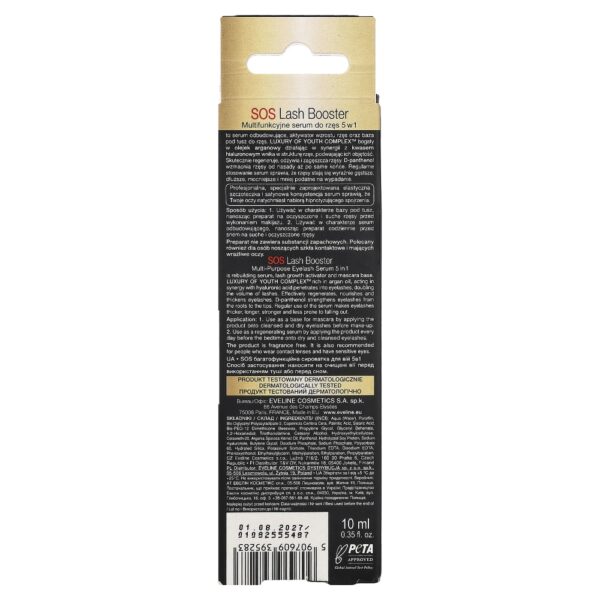 Eveline Cosmetics - SOS Lash Booster Sérum Multiuso para Cílios 5 em 1 10 ml